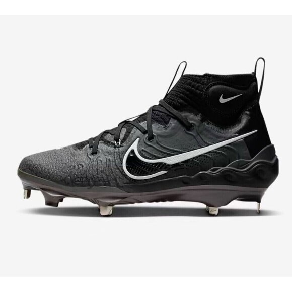 Nike Alpha Huarache NXT Metal Baseball Cleats Black Gray DJ6517-010 Men Size 7 - Picture 1 of 10